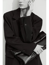 Women's Double Buckle Mid-length Blazer - Versatile Office Jacket