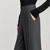 Women's Wide Leg Minimalist Trousers - Autumn Office Casual Pants