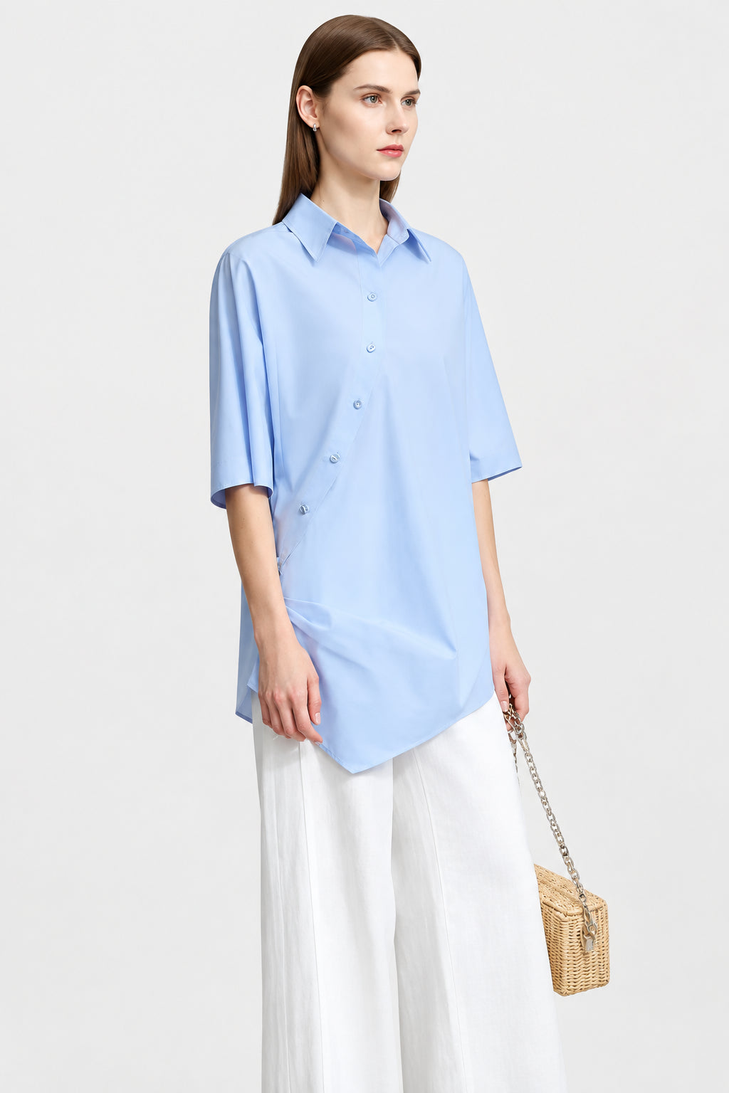 Women's Batwing Sleeve Blouse | Elegant Summer Office Shirt | AMII