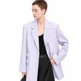 Women's Double Buckle Mid-length Blazer - Versatile Office Jacket