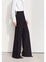 Women's Loose Straight Office Trousers - Minimalist Casual Pants