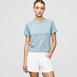 Women's Minimalist Loose Letter Print T-Shirt - Casual Summer Tee