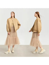 Women's Mesh Pleated Mid-Length Skirt - Romantic Autumn Tutu