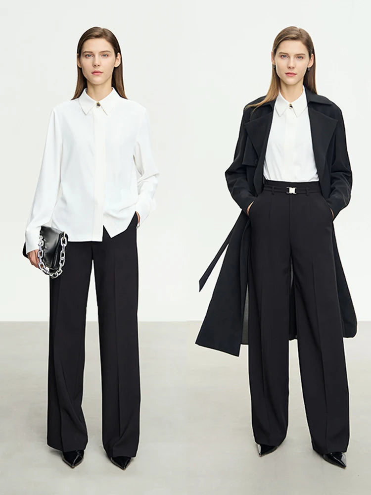 Elegant Long Sleeve Blouse - Summer Casual Button-Down Shirt