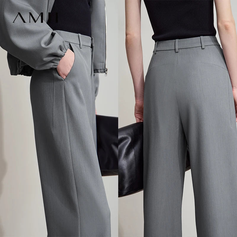 Elegant Office Trousers - Anti-Wrinkle Loose Casual Women's Pants