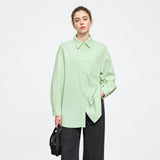 Minimalist Printed Shirt - Loose Korean Style Casual Top