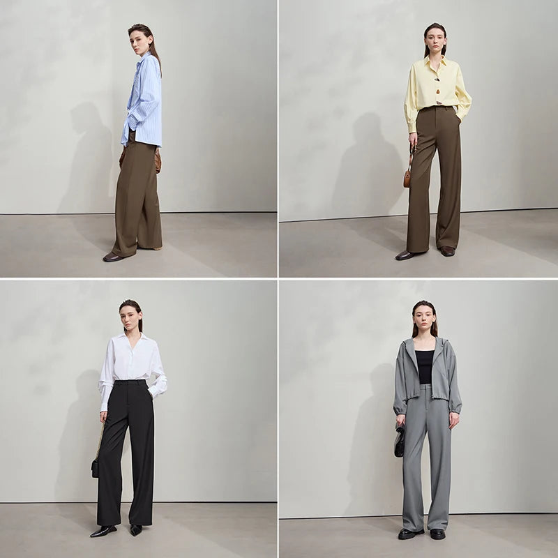 Elegant Office Trousers - Anti-Wrinkle Loose Casual Women's Pants