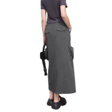 Minimalist Multi-Pocket Long Skirt - Casual Autumn Wear