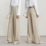 Women's Pleated Wide-Leg Pants - Versatile Casual Trousers