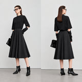 Midi A-Line Skirt - Elegant Office Lady Casual Bottoms