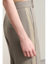 Women's Straight Leg Office Trousers - Minimalist Autumn Casual Pants