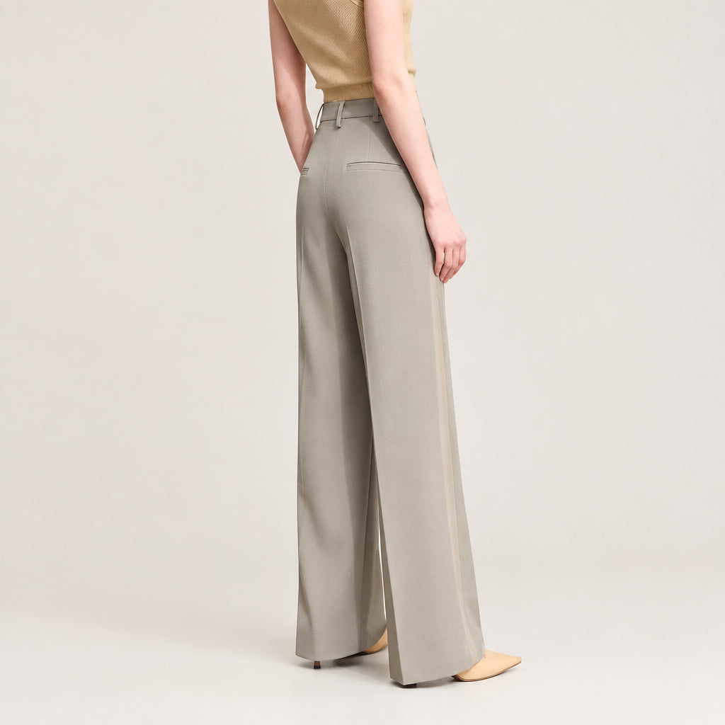 Women's Loose Straight Office Trousers - Minimalist Casual Pants