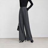 Women's Wide Leg Minimalist Trousers - Autumn Office Casual Pants