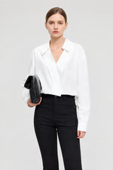 Minimalist V-Neck Blouse | French Loose Casual Women's Shirt