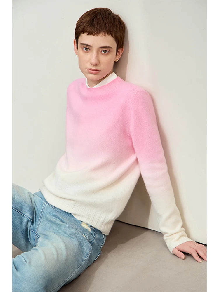 Women's Seamless Ombre Sweater | Antibacterial Casual Pullover