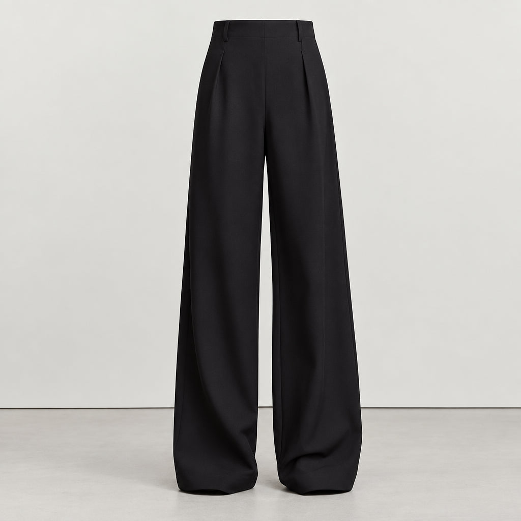 Pleated Wide-Leg Pants - Versatile Loose Casual Autumn Trousers