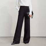 Women's Pleated Wide-Leg Pants - Versatile Casual Trousers