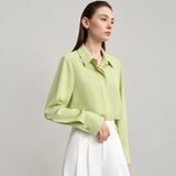 Elegant Long Sleeve Blouse - Summer Casual Button-Down Shirt