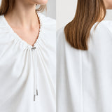 Women's Loose Cotton T-Shirt - Minimalist Summer Raglan Top