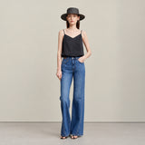 Women's Jacquard Lace Vest - Elegant Chinese Style V-Neck Inner Top