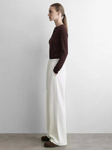 Women's Relaxed Wide Leg Commuter Pants - Elastic Waist Autumn Style