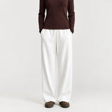Women's Relaxed Wide Leg Commuter Pants - Elastic Waist Autumn Style
