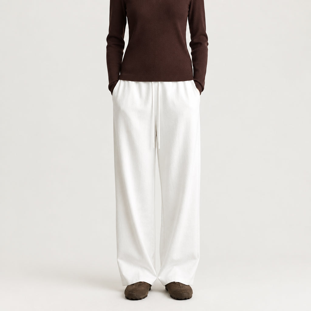 Women's Wide Leg Pants Relaxed Commuter Elastic Waistband