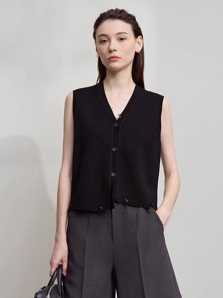 Minimalist Knitted Separates: Autumn Sweater, Vest & Skirt