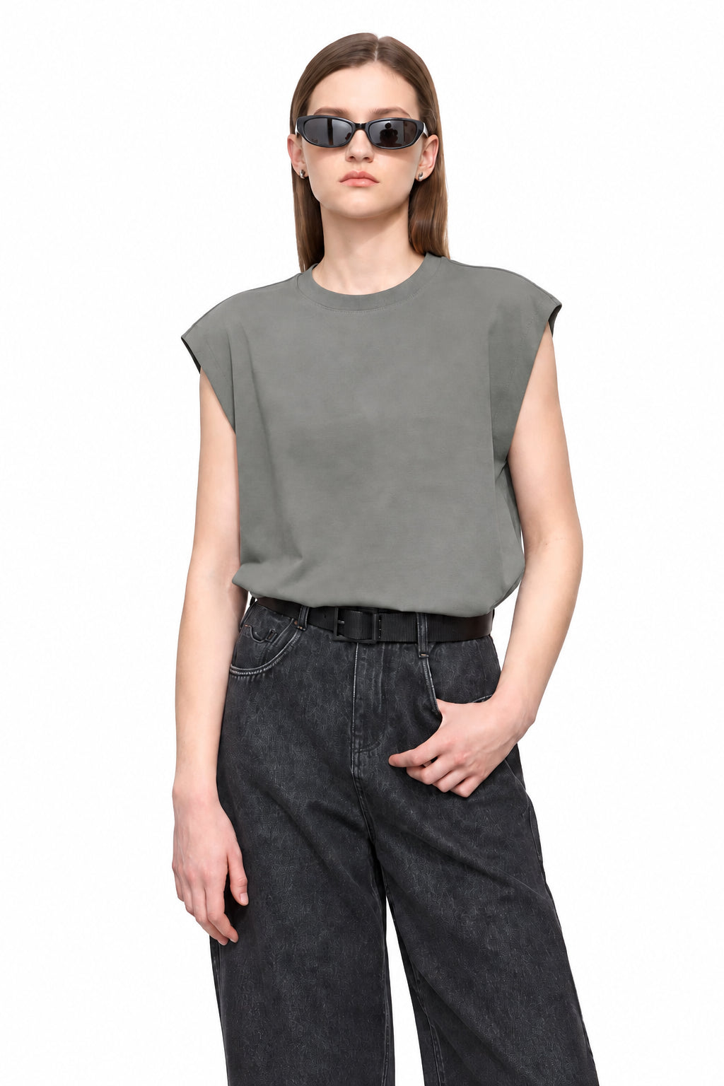 Women's Knitted Crew Neck T-shirt - Minimalist Summer Commute Top