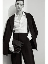 Women's Double Buckle Mid-length Blazer - Versatile Office Jacket