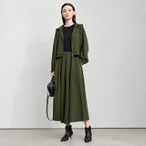 Cotton Knitted A-Line Midi Skirt - Elegant Autumn Fashion