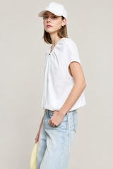 Women's Loose Cotton T-Shirt - Minimalist Summer Raglan Top