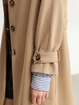 Women's Color Block Patchwork Trench Coat - Autumn Streetwear