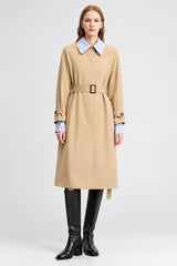Women's Color Block Patchwork Trench Coat - Autumn Streetwear