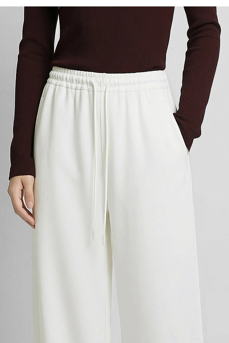 Women's Wide Leg Pants Relaxed Commuter Elastic Waistband