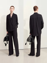 Women's Chiffon Blazer Collar Shirt - Loose French Niche Commuter Top